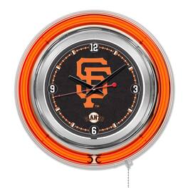 Holland Bar Stool Co. - San Francisco Giants Double-Walled Neon Clock - Multicolor