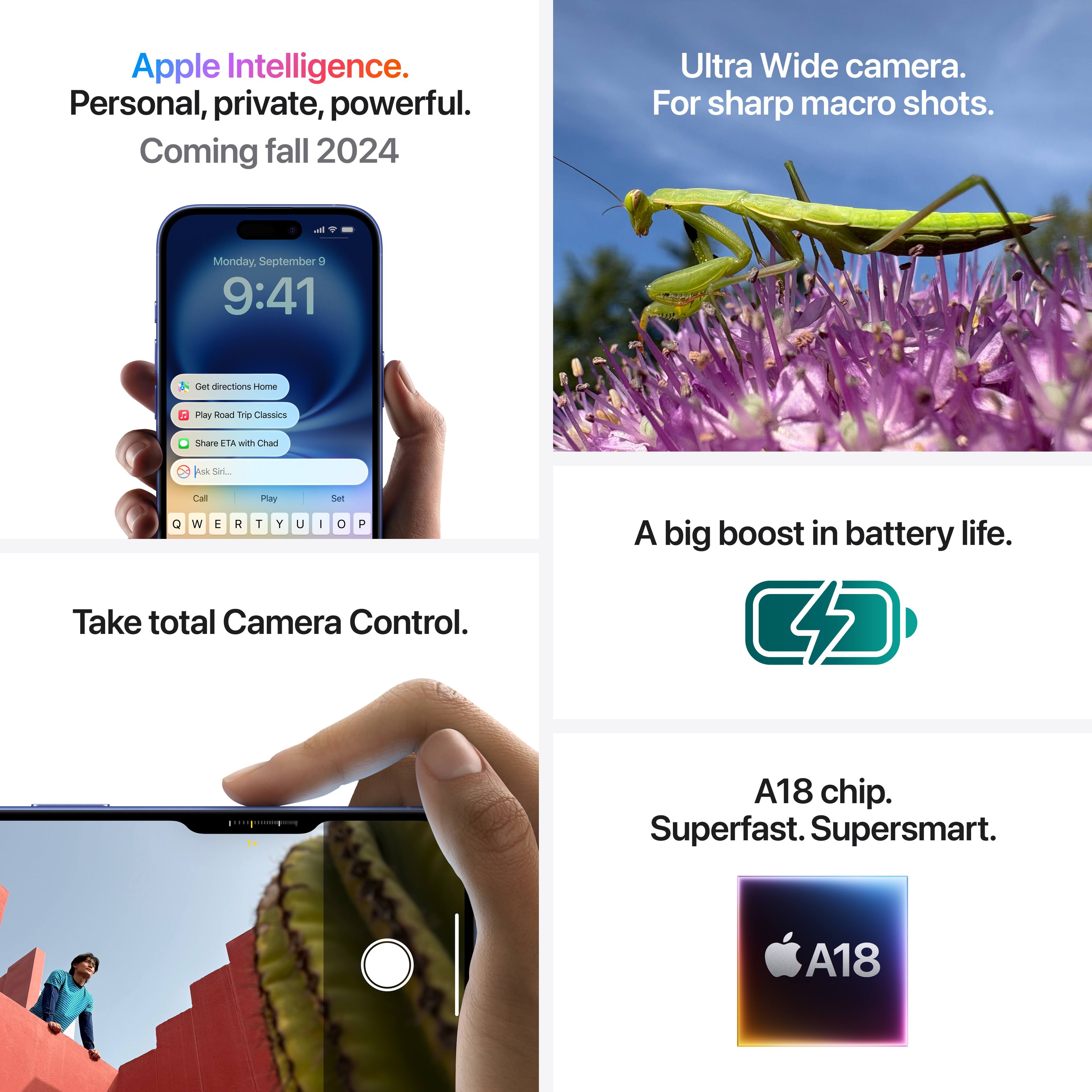 Apple iPhone 16 128GB Apple Intelligence White (AT&T) MYAQ3LL/A Best Buy