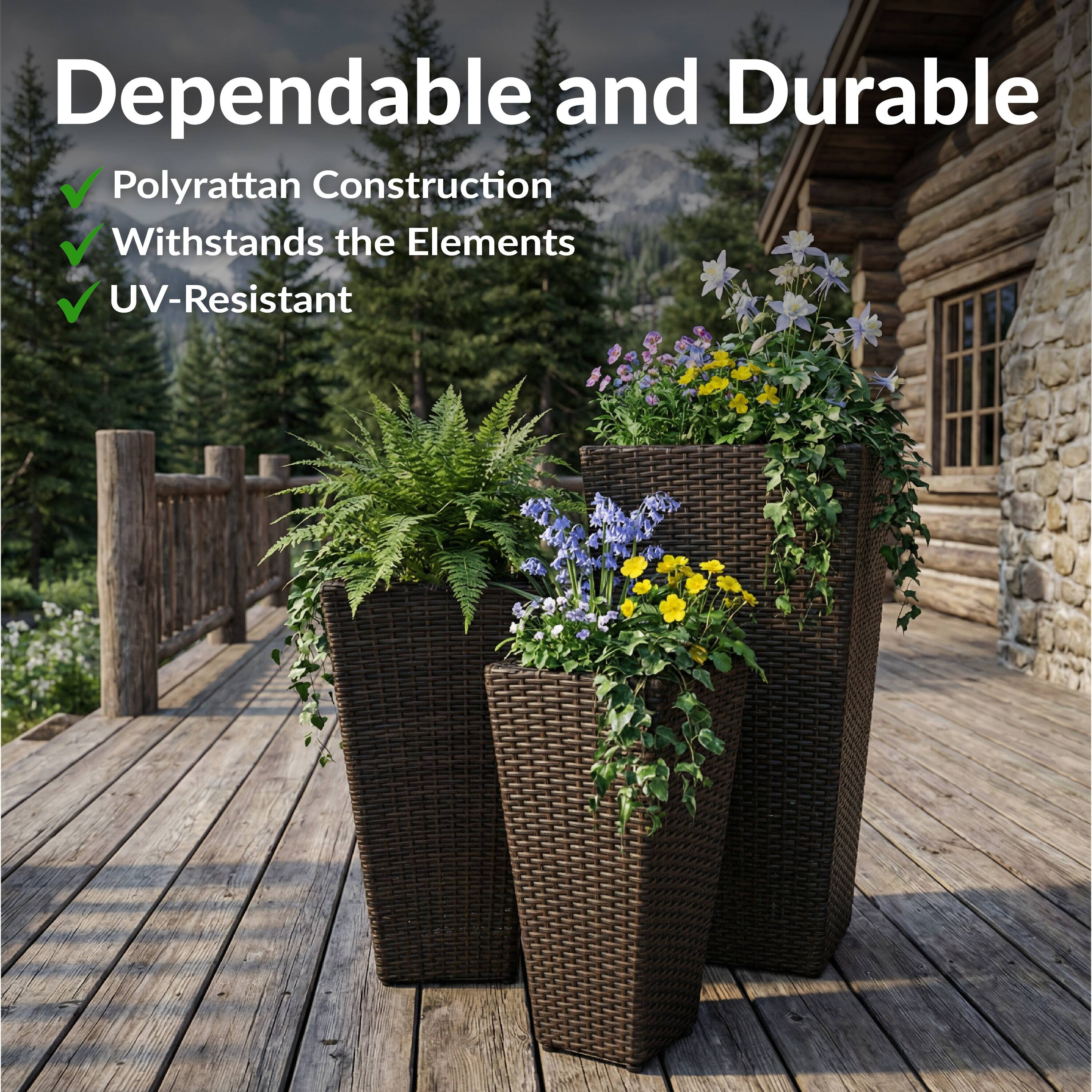 Dependable and Durable

- Polyrattan Construction
- Withstands the Elements
- UV-Resistant