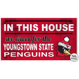 Jardine - Youngstown State Penguins 11" x 20" Indoor/Outdoor In This House Sign - Red
