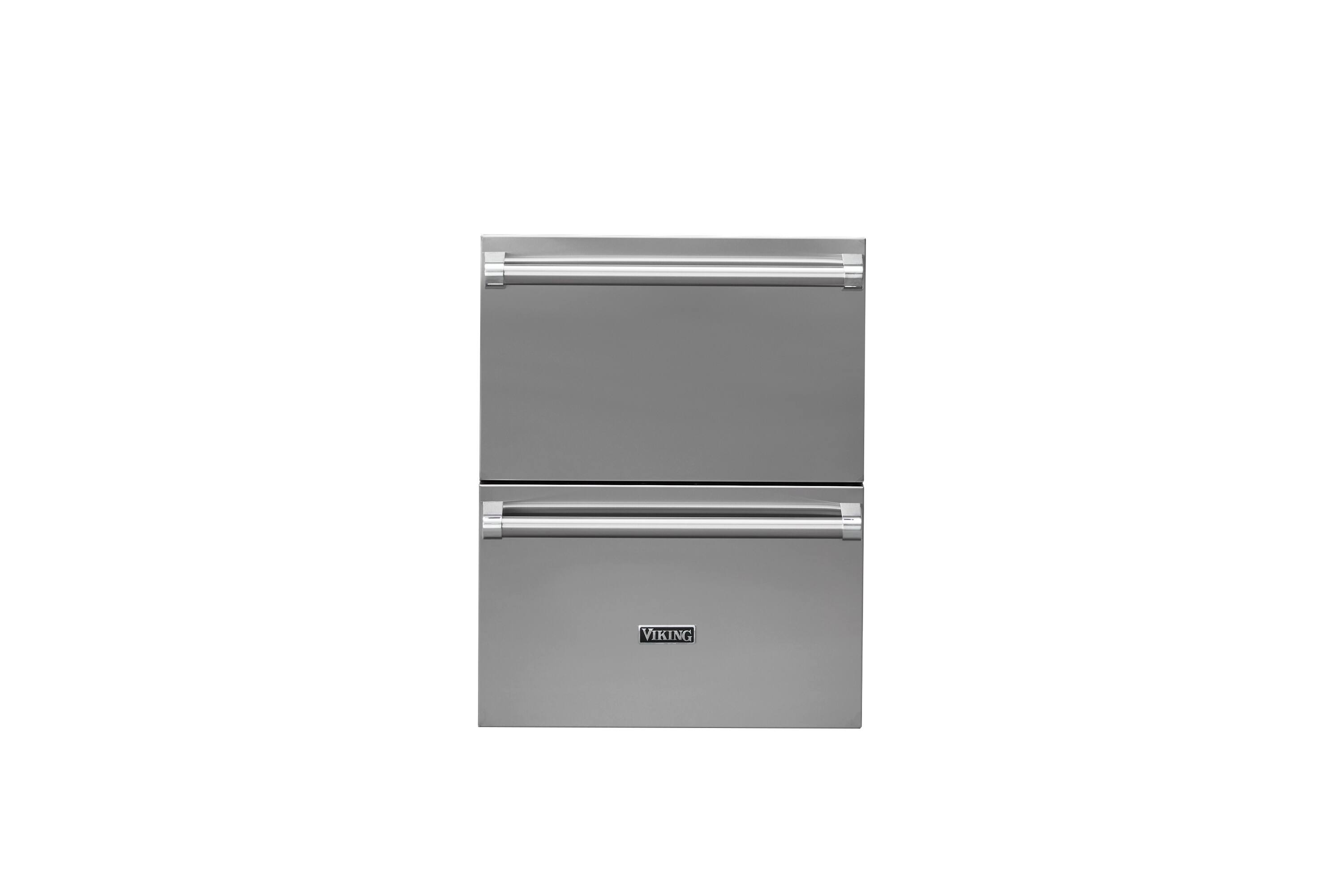 Front. Viking - 24" Professional Panel Refrigerated Drawers for FDUI5242D - Stainless.