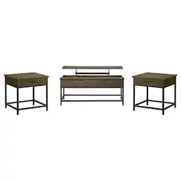 Coaster Co. of America - Byers 3-piece Lift Top Coffee and End Table Set Oak - Brown