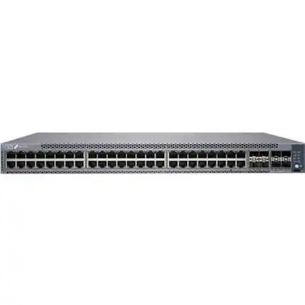 Front. Juniper - Juniper EX4100-48P Ethernet Switch - 48 Ports - Manageable - 10 Gigabit Ethernet, Gigabit Ethernet, 25 Gigabit Ethernet - Unknown.