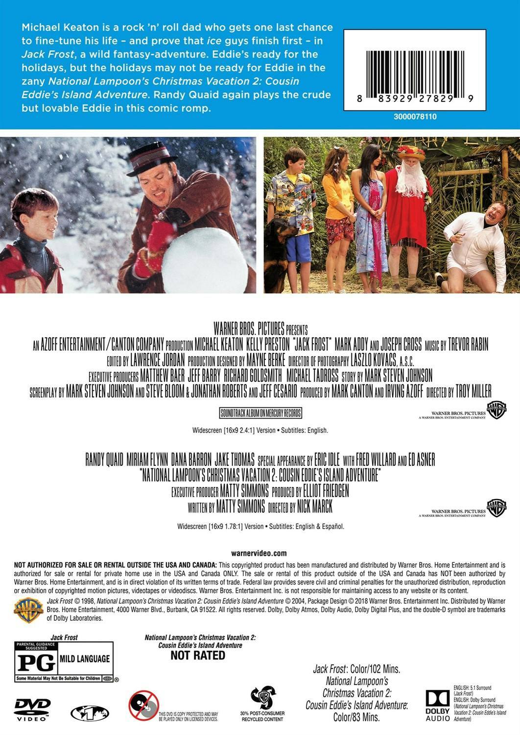 Back. Jack Frost/National Lampoon's Christmas Vacation 2 (DVD Double Feature) [DVD].
