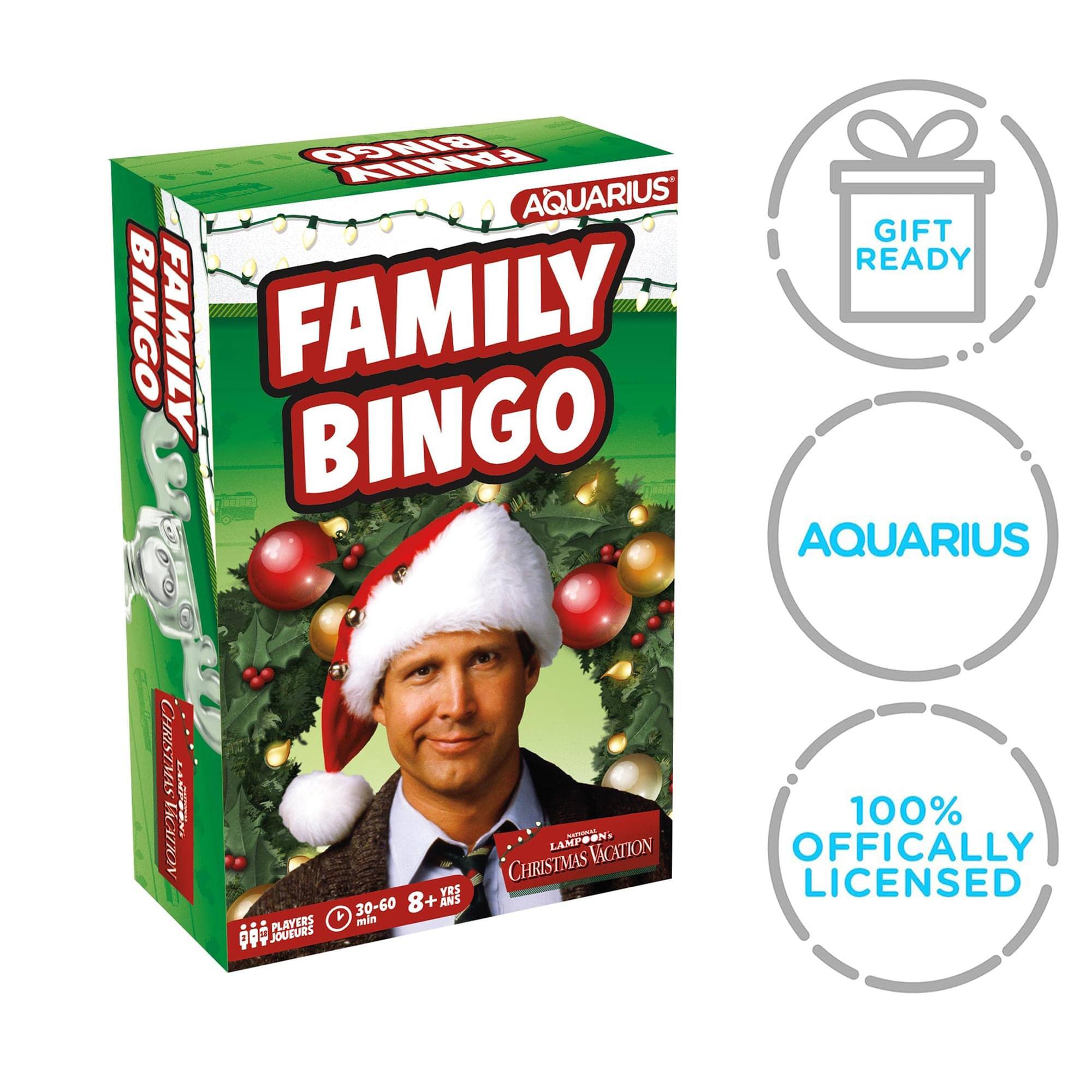 BINGO FAMILY AQUARIUS GIFT READY BINGO FAMILY FAMILY BINGO AQUARIUS CHRISTMAS VACATION CHRISTMAS 100% OFFICIALLY LICENSED