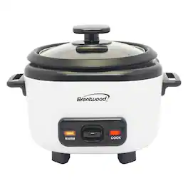 Brentwood - Rc-5006w 3-cups Uncooked/6-cups Cooked Electric Rice Cooker With Measuring Cup And Spatula - White