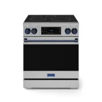 Gordon Ramsay Series by Thor Kitchen 4.55 Cu. Ft Freestanding Electric Range with Navy Blue Hardware - Stainless Steel - Front_Zoom