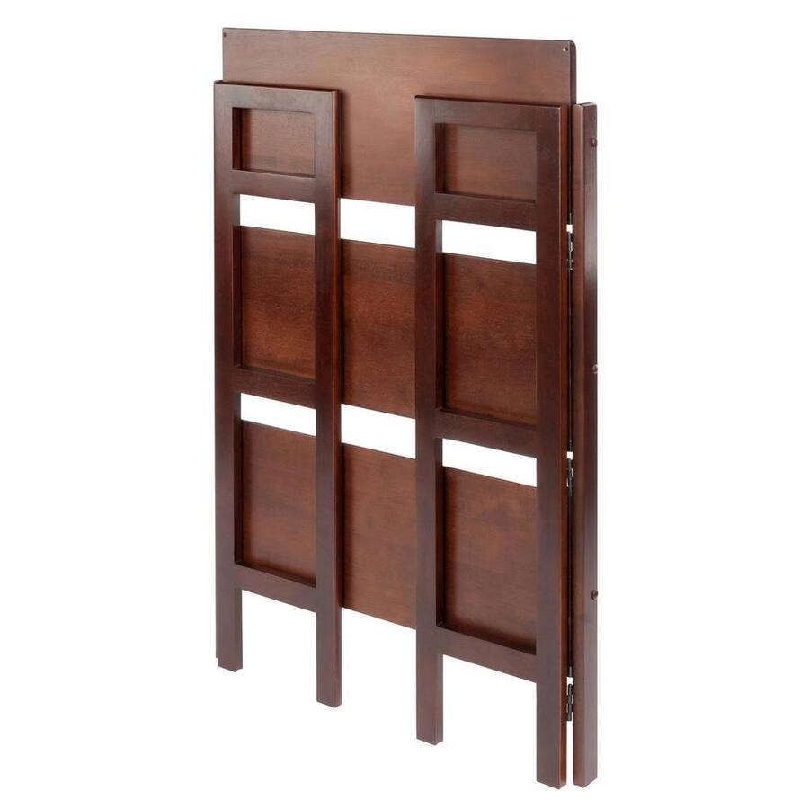 Bookcase Back Support FurniFact Folding 3 Shelf Bookcase Walnut - Best Buy