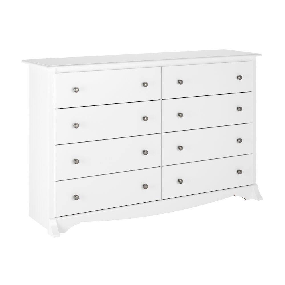 Left. Prepac - Prepac Monterey 8-Drawer Dresser, White - White.