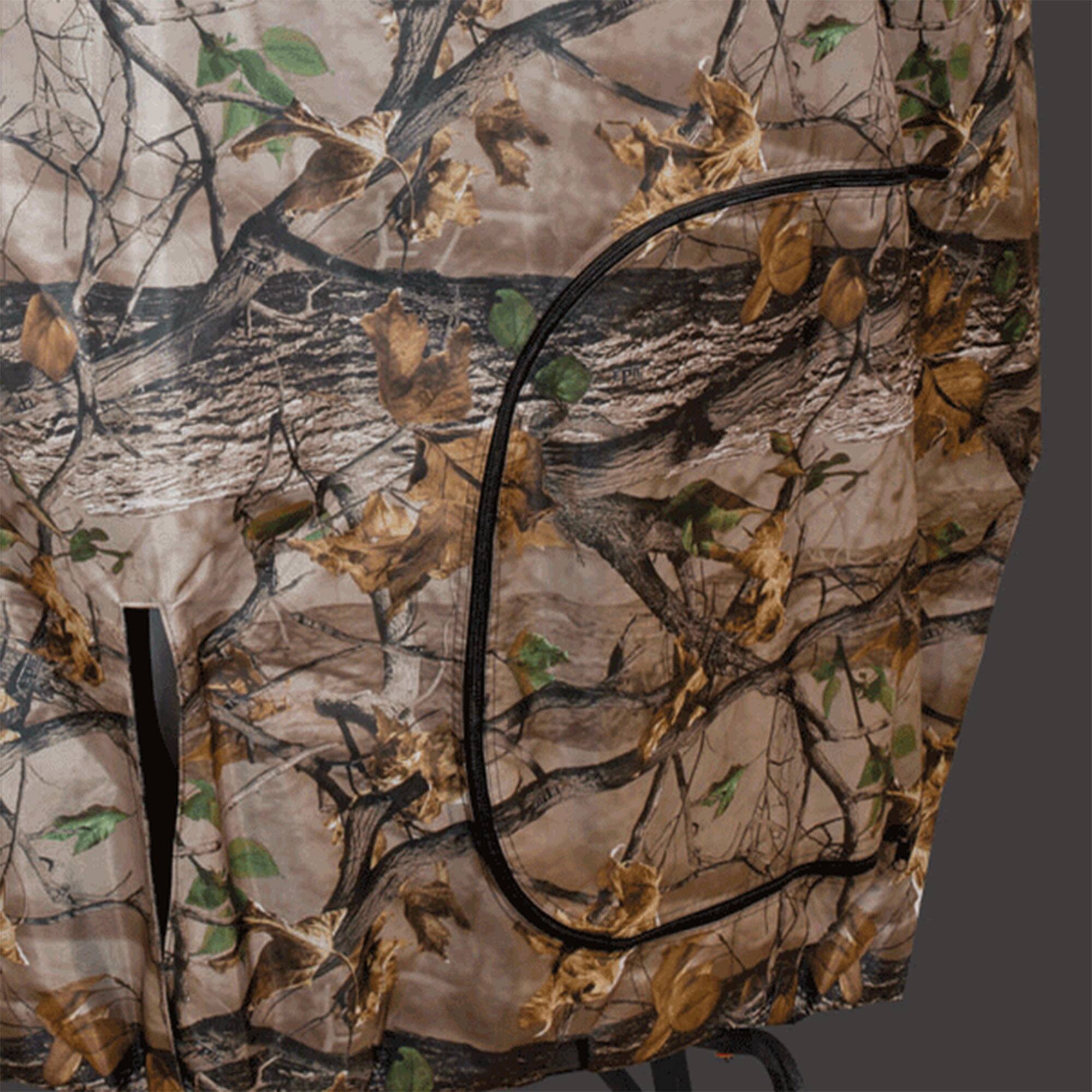 Alt View 6. Muddy - Muddy Roof Kit Hunting Gear, Hunting Blind w/ 8 Windows for Liberty Tripod Stand - Camouflage.