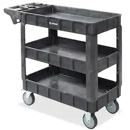Dryser - Utility Service Cart with Tiers - 550 -lb Capacity - 5-in Wheels - Black