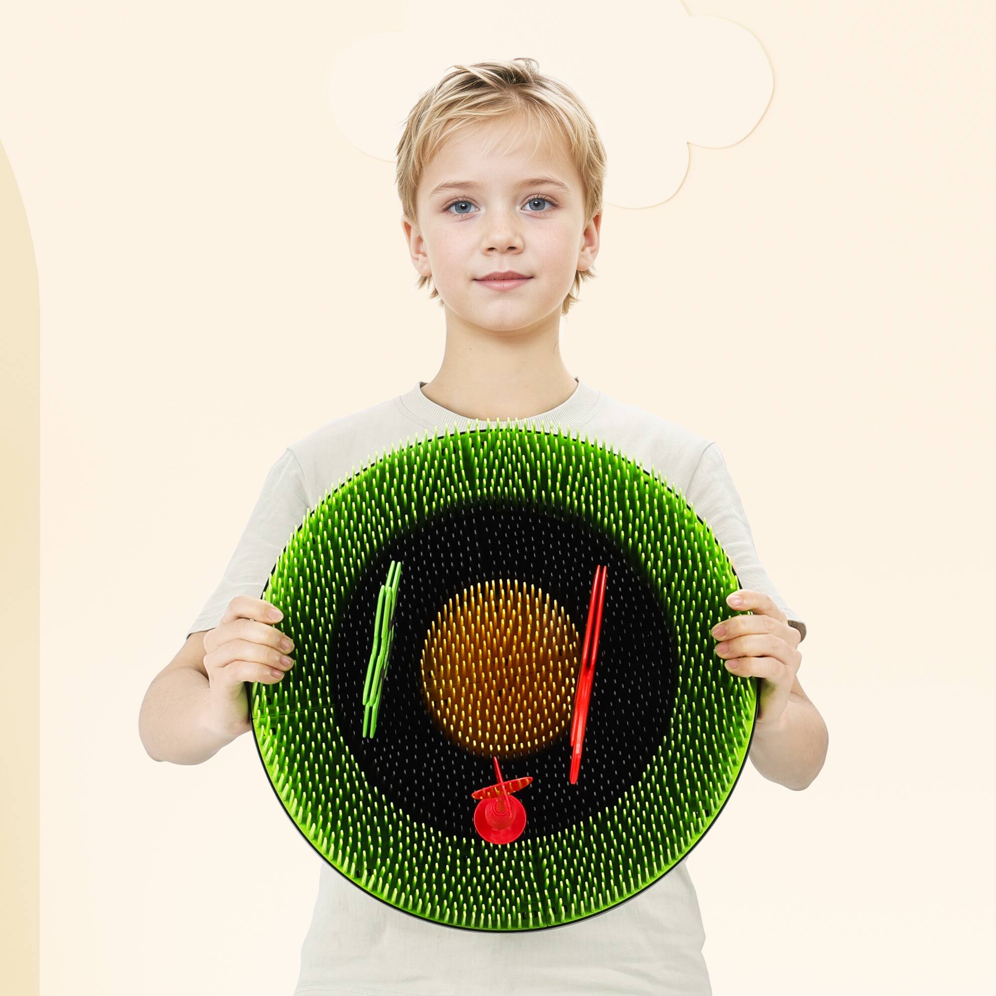 Alt View 5. Topteng - 3-in-1 Axe & Dart Throwing Game Set for Kids - Safe Indoor/Outdoor Toy with Target Board, Portable Backyard Party Game - Green.