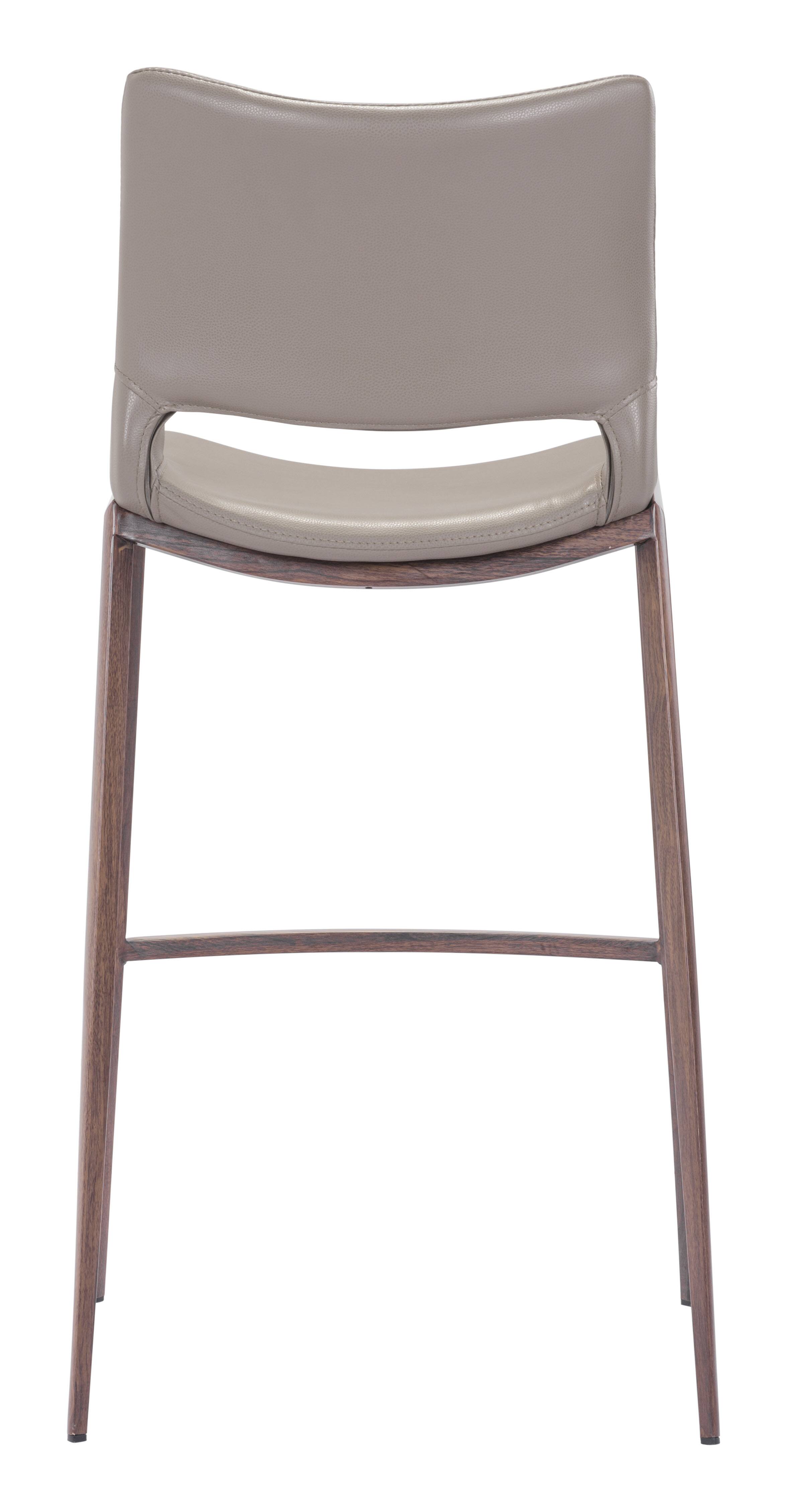 Alt View 2. Hivvago - Ace Barstool (Set of 2) Brown & Walnut - Brown & Walnut.