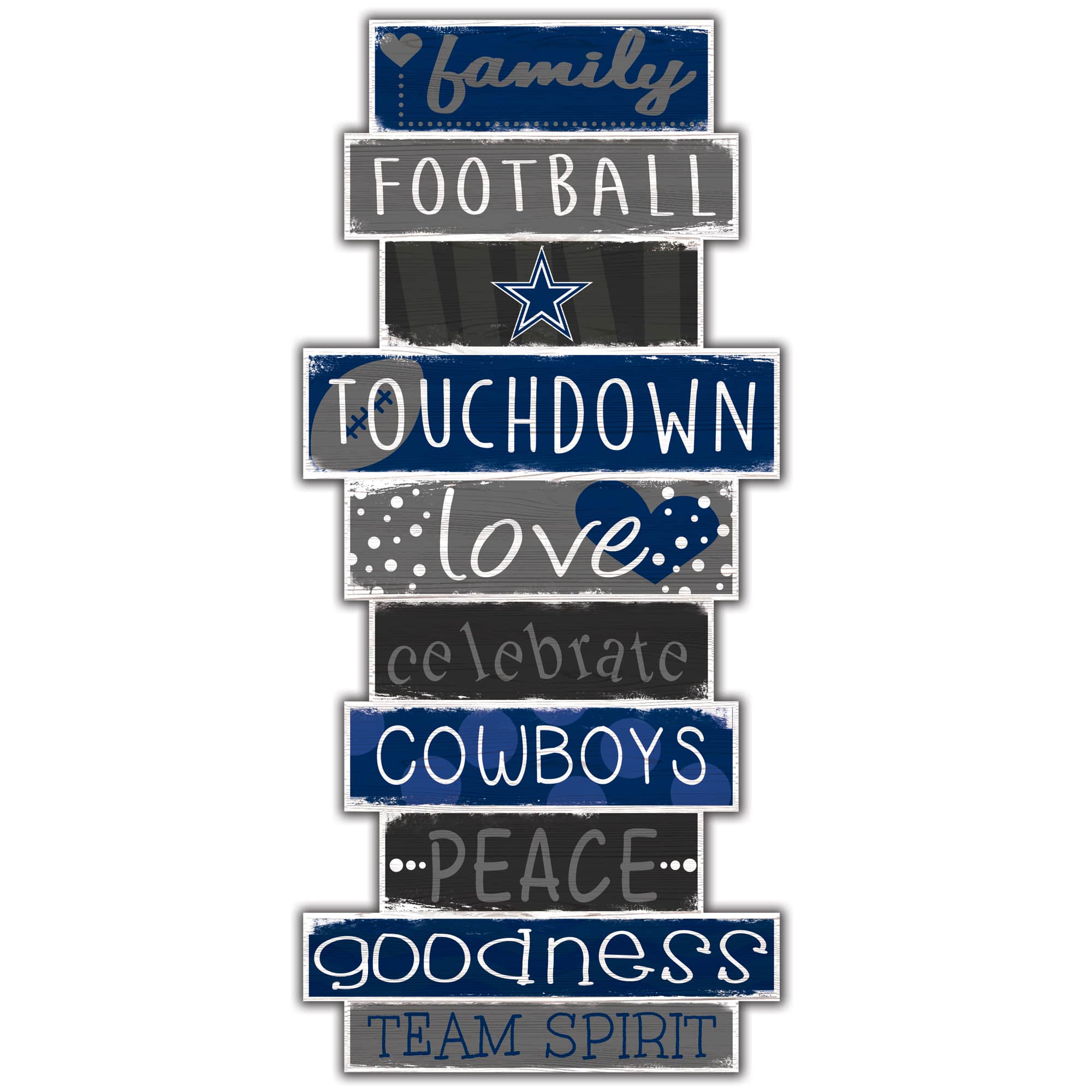 Fan Creations - Dallas Cowboys 5'' x 24'' Celebrations Stack Sign - Multicolor price history on PriceWatchPro
