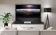 Front. Screen Innovations - Short Throw Lift - 120" - Floor Rising ALR Ultra Short Throw Projector Screen - Black.
