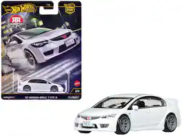 2007 Honda Civic Type R RHD (Right Hand Drive) "Ronin Run II" Series Diecast Model Car by Hot Wheels - White