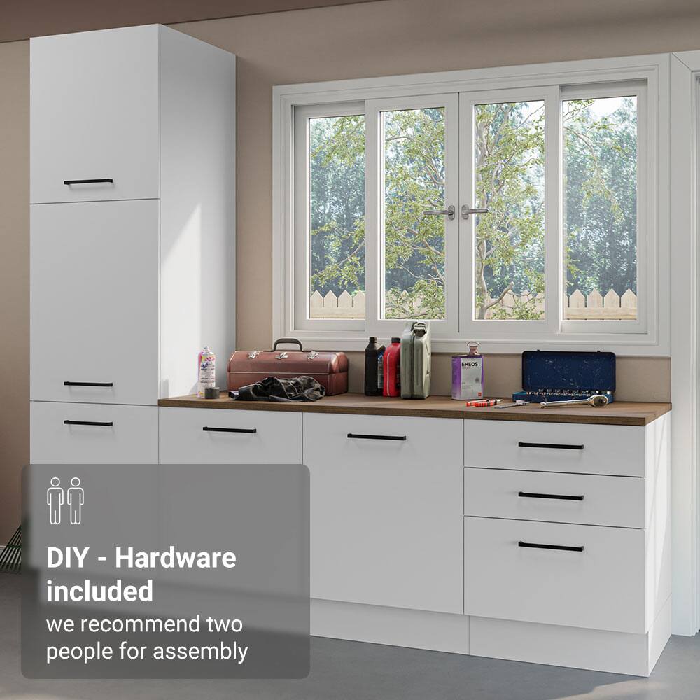 DIY - Hardware included  
we recommend two people for assembly