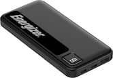 Energizer - MAX 10,000mAh 15W USB-C 3-Port Universal Portable Battery Charger/Power Bank w/ LCD screen for Smartphones & Accessories - Black