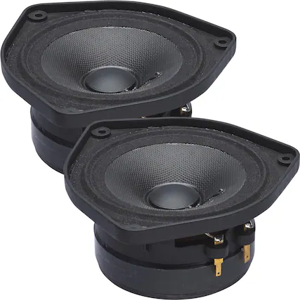 Front. Powerbass - PowerBass OE-400 - 4" Mid Range Speakers 40Wrms / 120Wmax (2-Ohm) - Pair - Black/Gray.