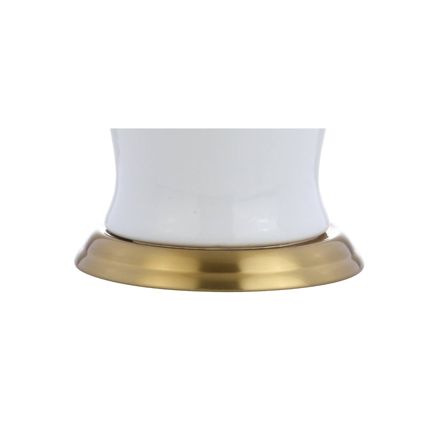 Alt View 7. Jonathan Y - Julian 29" Traditional Classic Ceramic Urn LED Table Lamp, White/Gold - White/Gold.