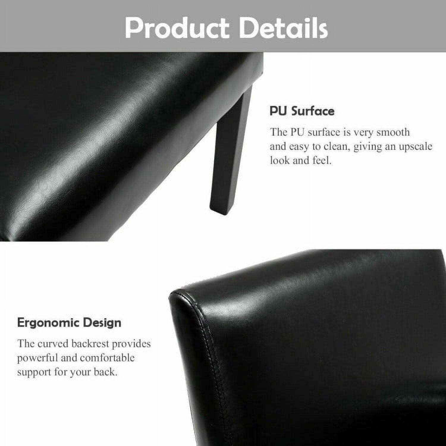 Product Details

PU Surface  
The PU surface is very smooth and easy to clean, giving an upscale look and feel.

Ergonomic Design  
The curved backrest provides powerful and comfortable support for your back.