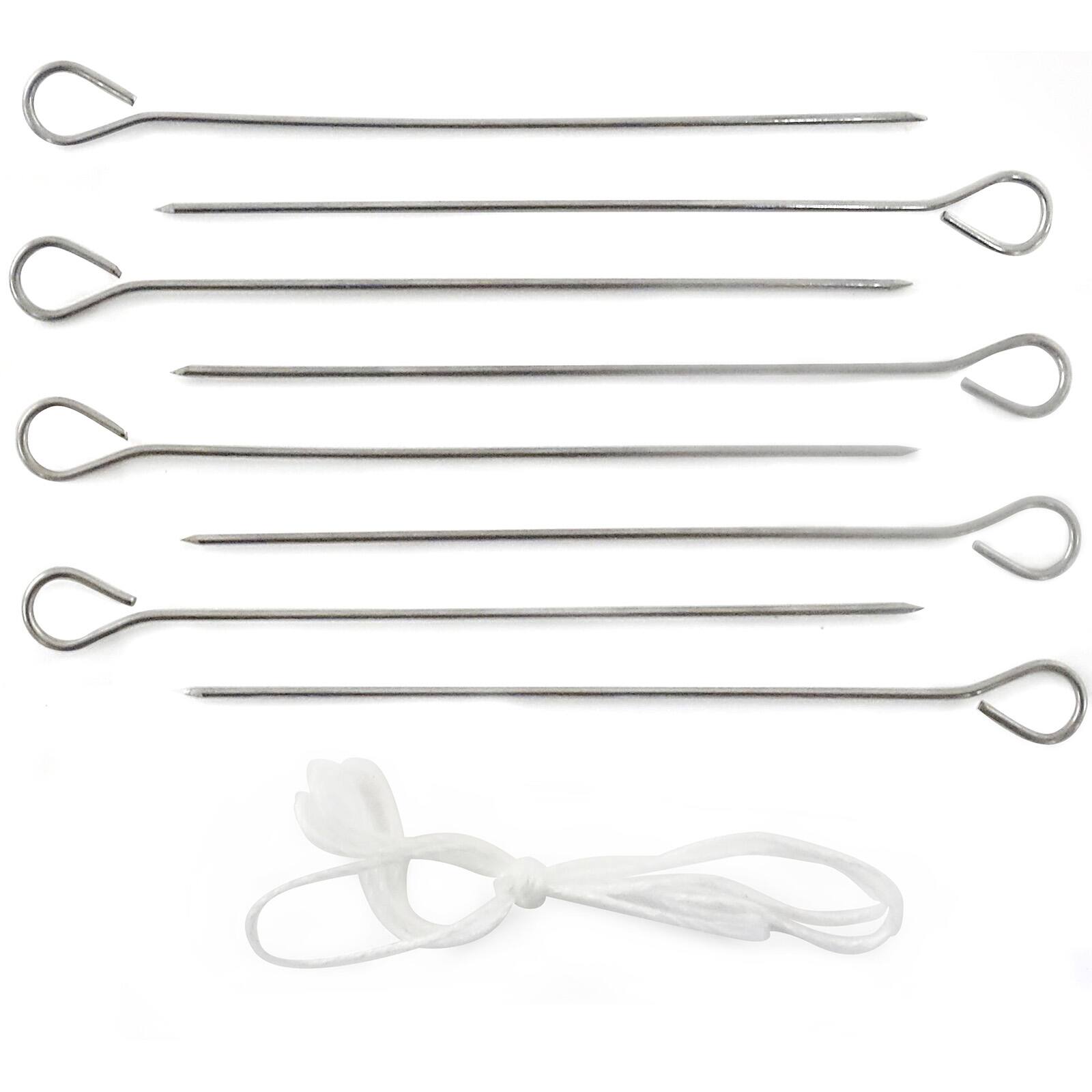 Alt View 1. Norpro - Stainless Steel Poultry Lacers, Set of 8 Reusable Pins, Metallic - Silver.