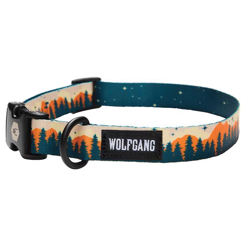 Angle. WOLFGANG PET - Wolfgang Multicolored OverLand Polyester Dog Adjustable Collar Large - Multicolored.