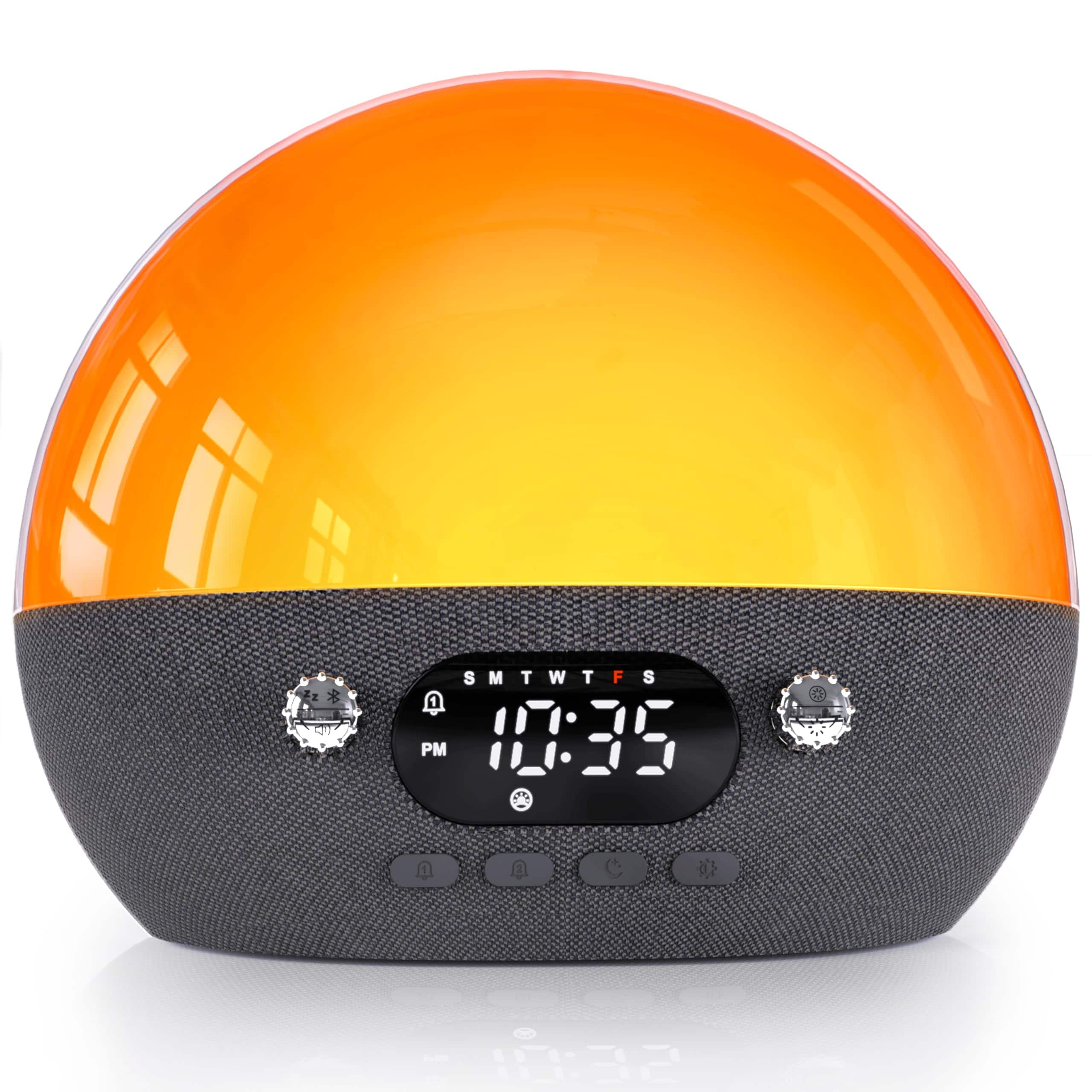 Dazzed Corner - Alarm Clock,Sunrise Alarm Clock with Bluetooth Speaker - Gray