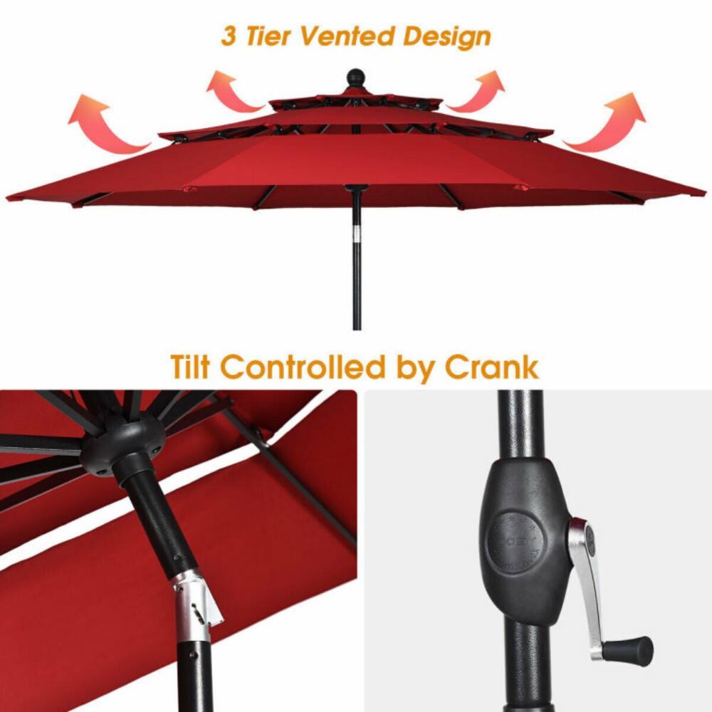 3 Tier Vented Design

Tilt Controlled by Crank
