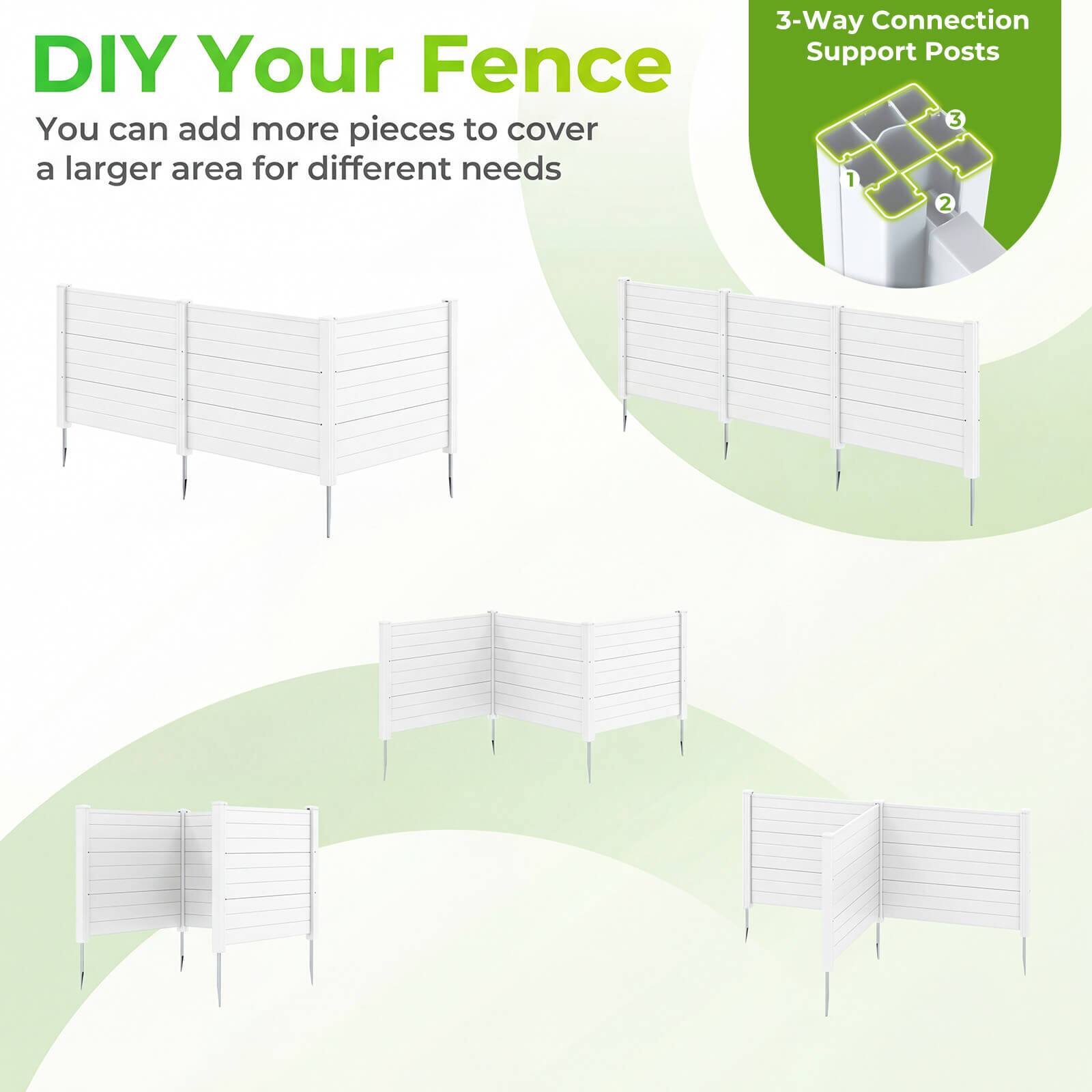 DIY Your Fence

You can add more pieces to cover a larger area for different needs

3-Way Connection Support Posts

1
2
3