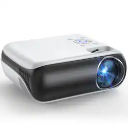Happrun - 1080P Projector Portable Bluetooth Outdoor Movie Projector Full HD Keystone Correction - Black