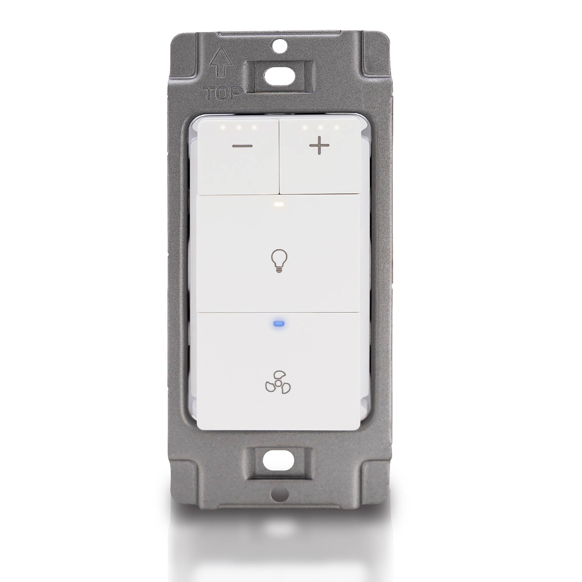 Akicon - Single Pole LED Dimmer Switch for Bathroom Exhaust Fan with Light - White