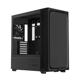 TRYX - FLOVA Mid-Tower ATX Case with Fabric, Tempered Glass, 360mm Radiator Support, USB Type-C 3.2 Gen 2x2 - Black