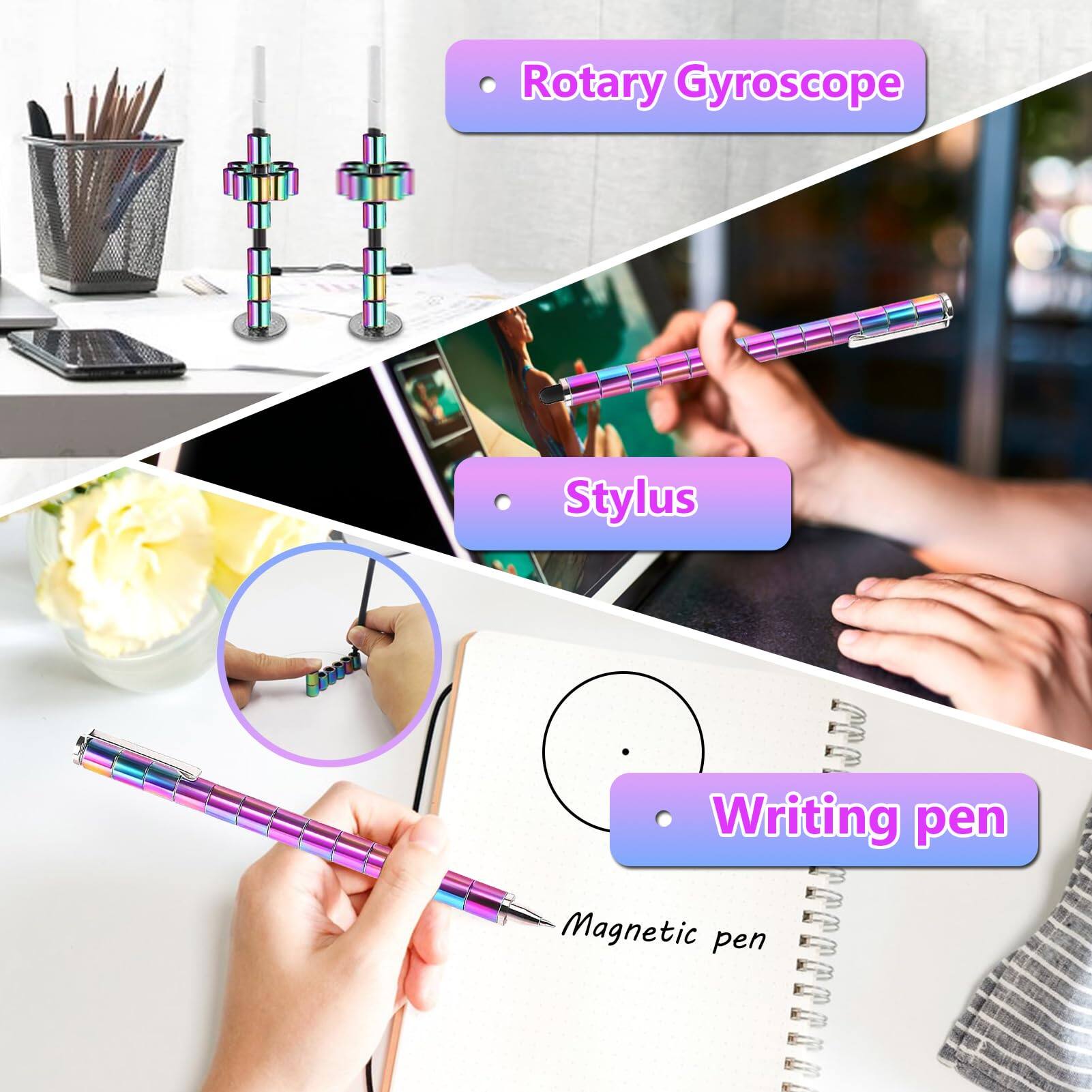 - Rotary Gyroscope
- Stylus
- Writing pen
- Magnetic pen