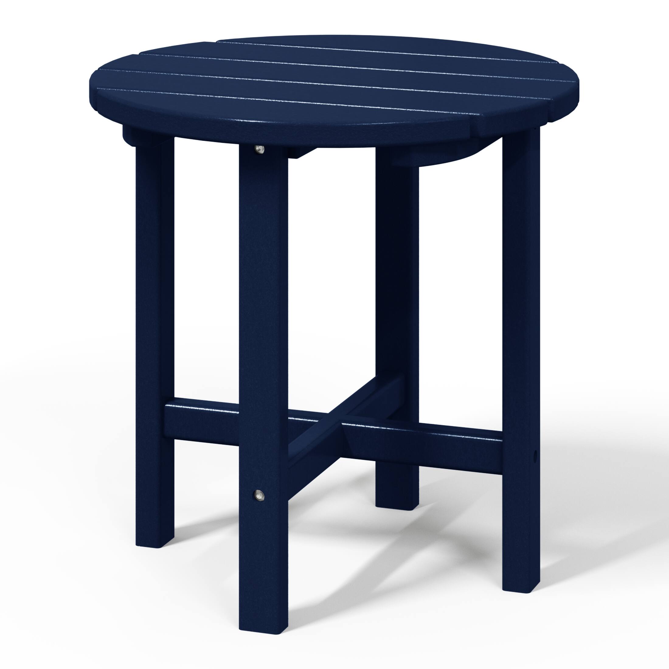 Alt View 1. WestinTrends - WestinTrends Dylan Adirondack Round Outdoor Side Table - Navy Blue.