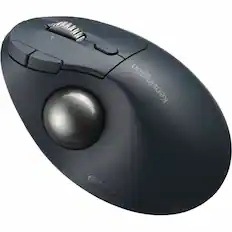 Front. Kensington - Kensington Pro Fit TB550 Mouse - Optical - Wireless - Bluetooth - 2.40 GHz - Rechargeable - 1600 dpi - Trackball, Scroll - Black.