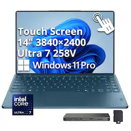 Lenovo - Upgraded - Yoga Slim 9i - Copilot+ PC - 14" 4K 120Hz OLED Touchscreen Laptop - Intel Core Ultra 7 258V 2024 - 32GB RAM - 1TB SSD - Tidal Teal