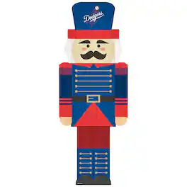 Fan Creations - Los Angeles Dodgers 31'' Nutcracker Leaner - Multicolor