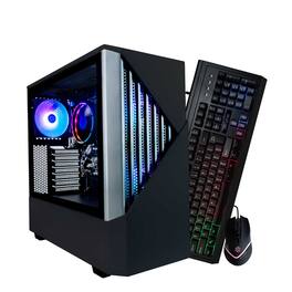Periphio - Reaper Gaming PC Bundle-AMD Ryzen 5, Radeon Vega 7 iGPU, 16GB RAM, 1TB NVMe (SSD)-Win 11 Gaming with Mse+Kybd - Black