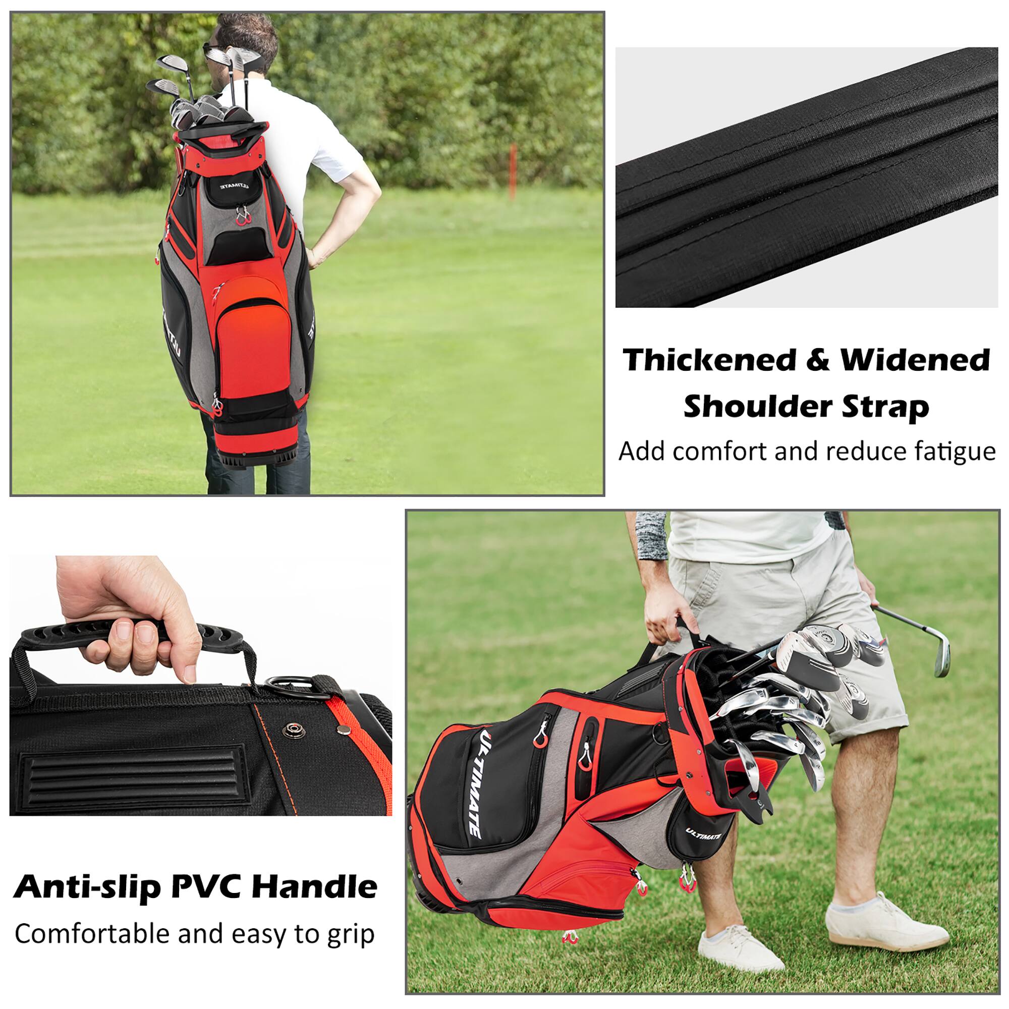 - Thickened & Widened Shoulder Strap  
  Add comfort and reduce fatigue

- Anti-slip PVC Handle  
  Comfortable and easy to grip