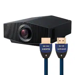 Sony - VPL-XW8100ES 4K Laser Projector with AudioQuest SKY 3m HDMI Cable - Black