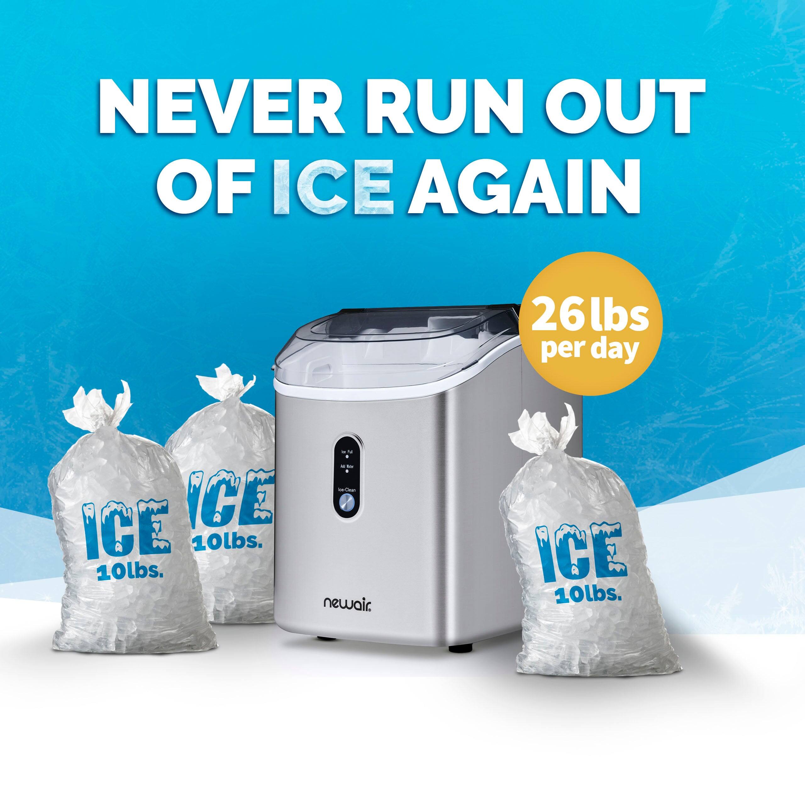 NEVER RUN OUT OF ICE AGAIN

26 lbs per day

ICE 10lbs.

newair
