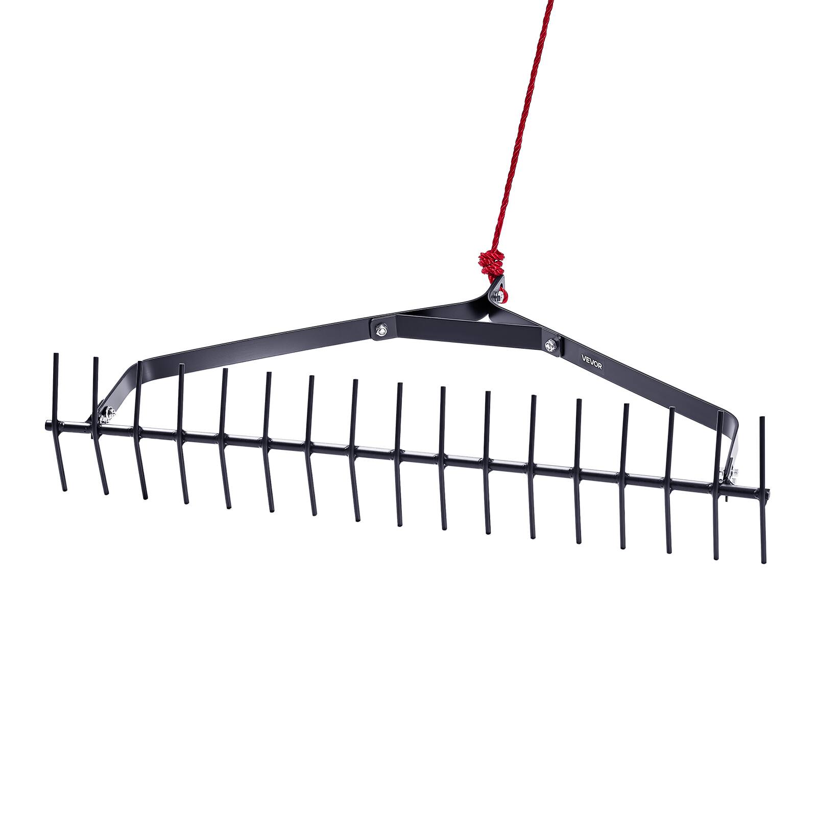Alt View 5. VEVOR - 32 in Aquatic Weed Rake, 6.3 in Double Sided Lake Weed Rake, Lightweight  Pond Weeds Cutter with 30ft Rope - Black rake head + red rope + green net.