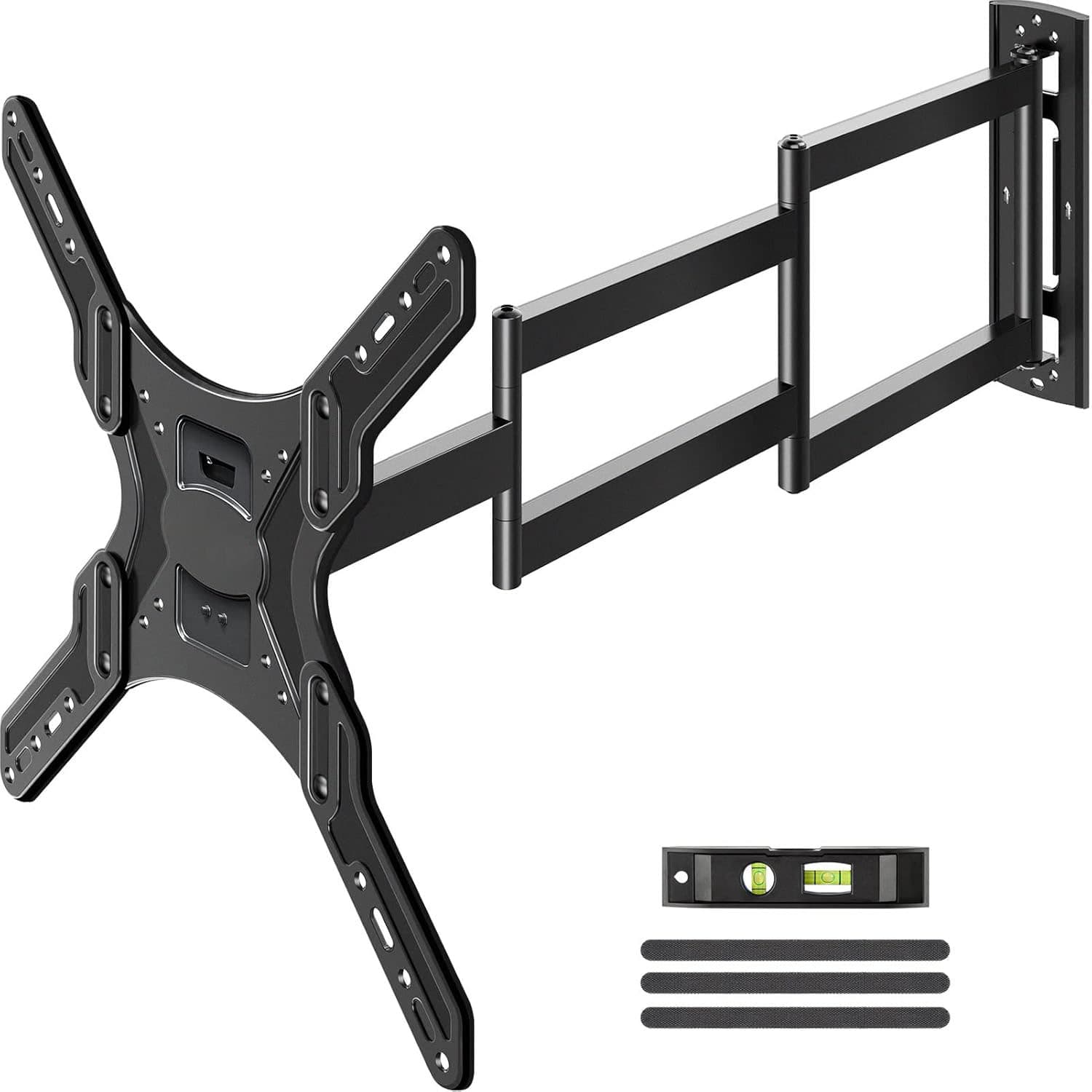 FINEAK - Long Arm TV Wall Mount for Most 26-65 Inch TVs Swivel and Tilt - Black