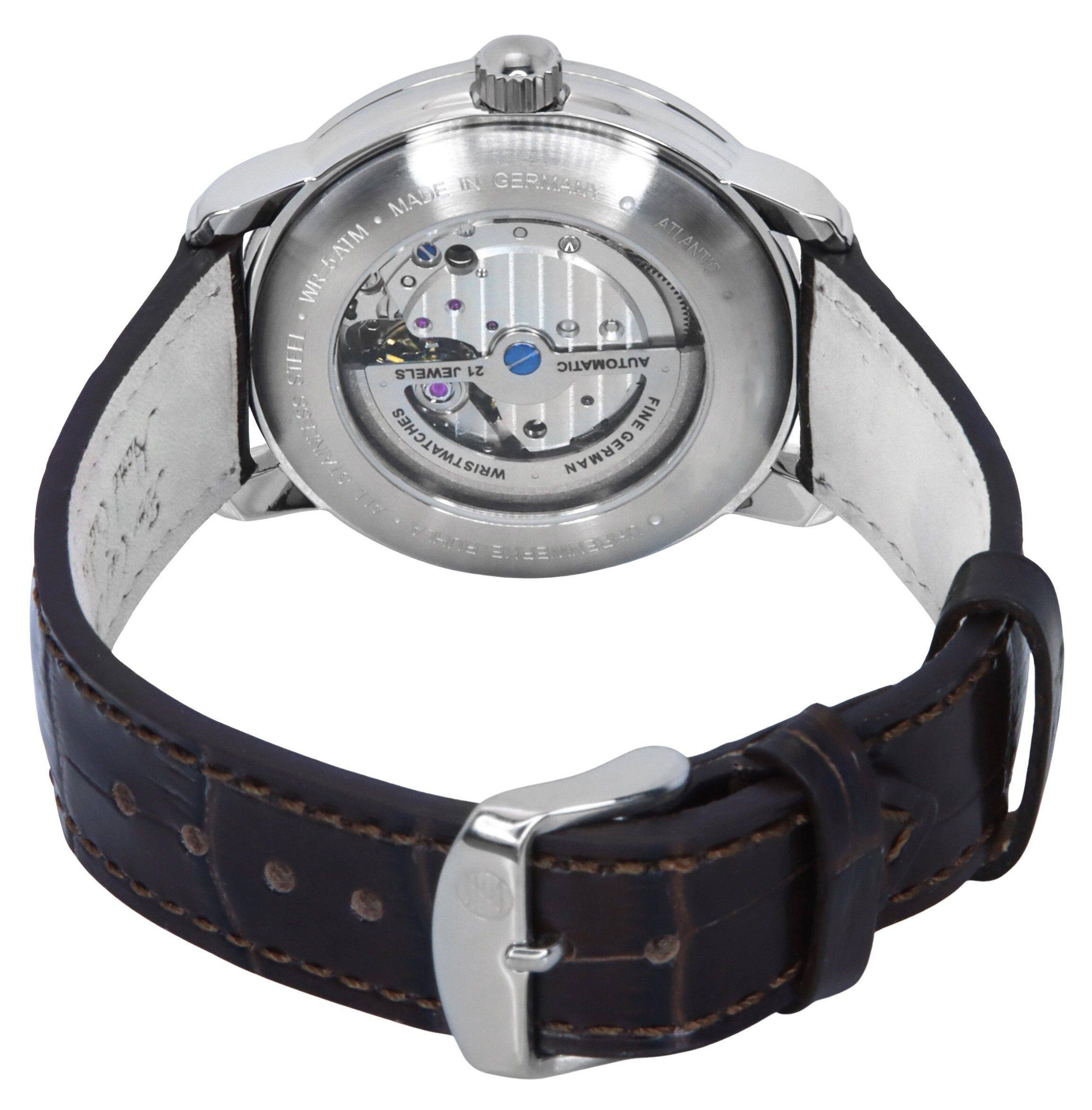 GERMANNE MADE WR 5ATM ATLANTIC STEEL JEWELS 21 AUTOMATIC FINE FUNDAS WRISTWATCHES GERMAN: THOW EVERWELL