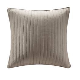 Gracie Mills - Johnny Farmhouse Chic Cotton Quilted Euro Sham - Taupe