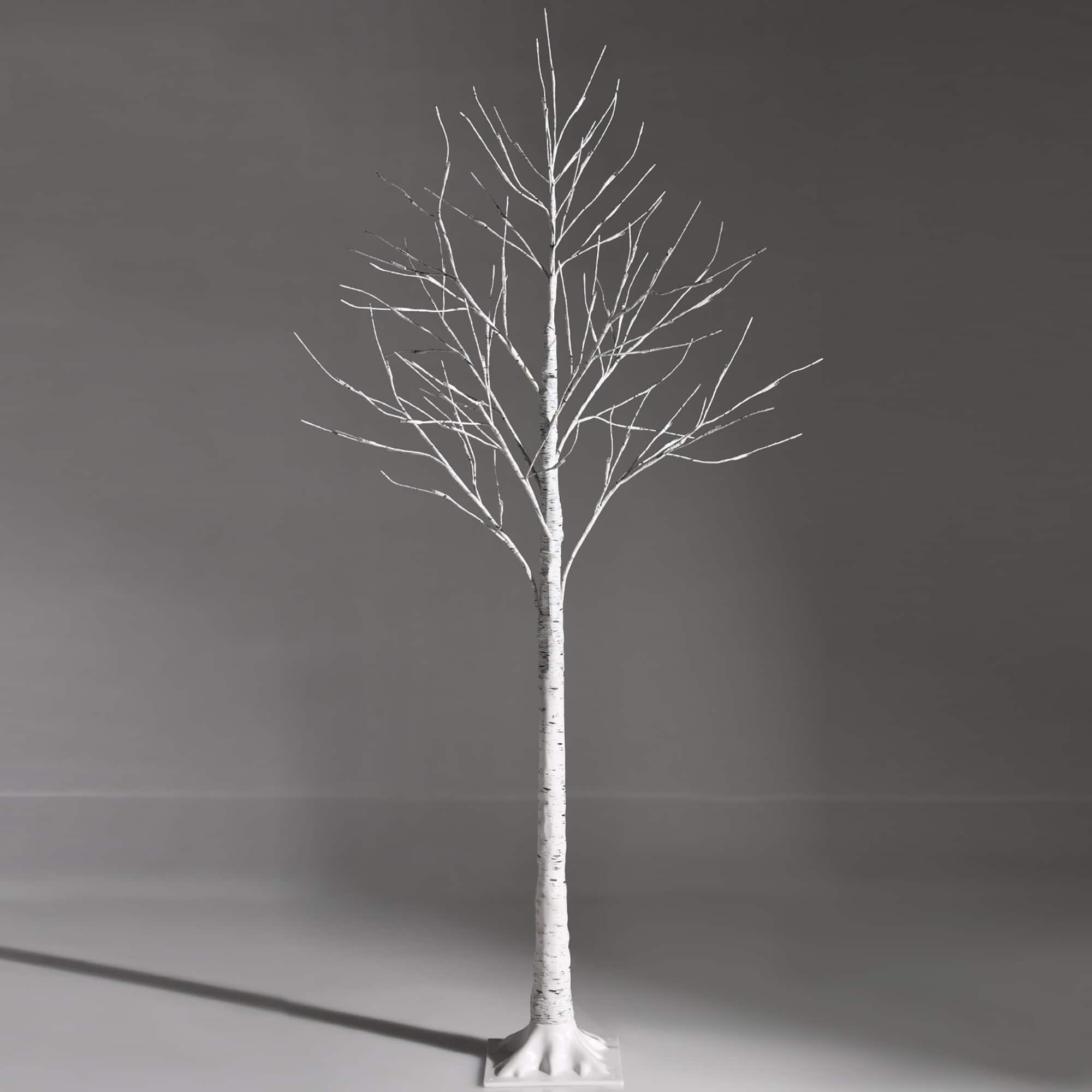Alt View 10. Costway - 5ft Pre-lit Twig Birch Tree for Christmas Holiday with 72 LED Lights - White.