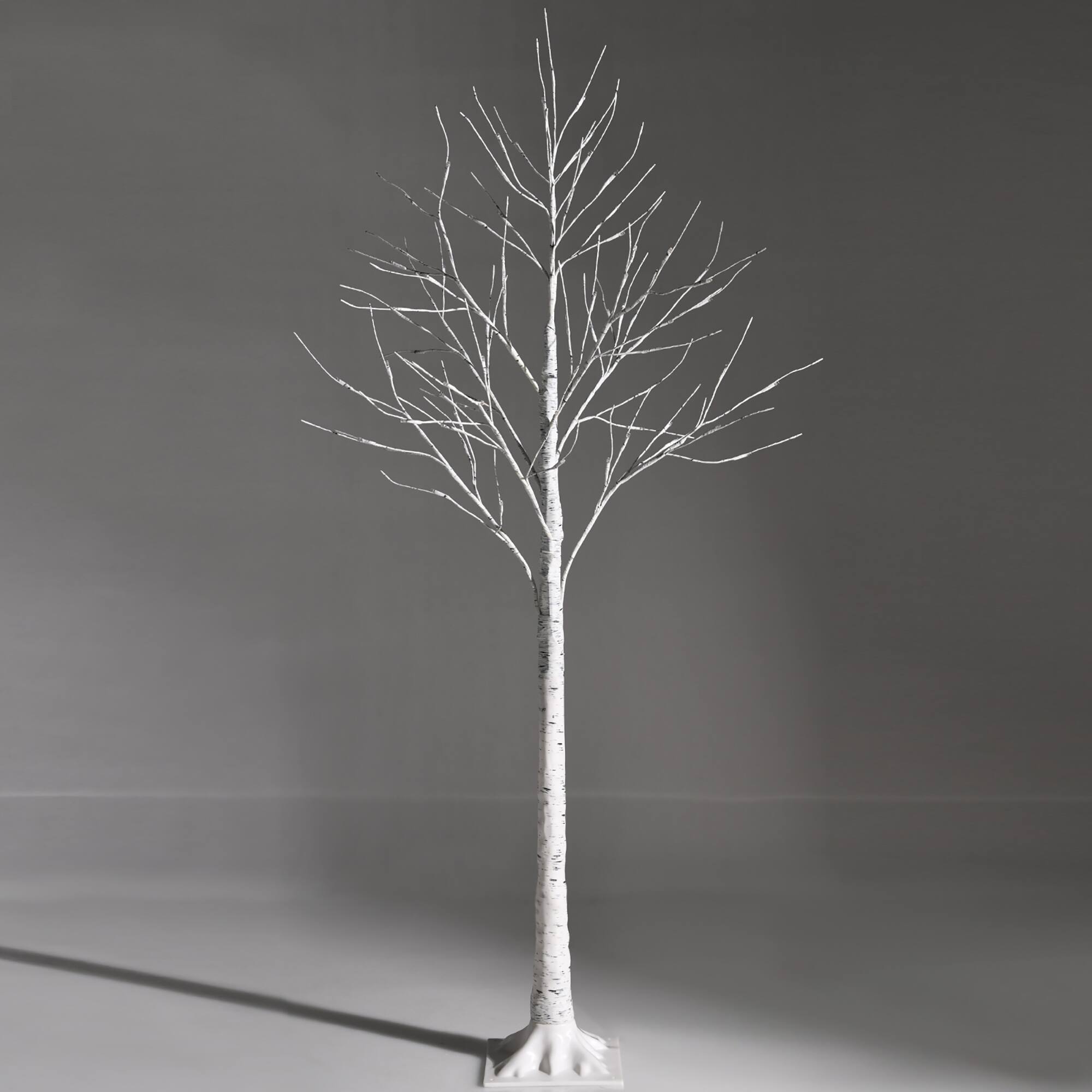 Alt View 10. Costway - 5ft Pre-lit Twig Birch Tree for Christmas Holiday with 72 LED Lights - White.