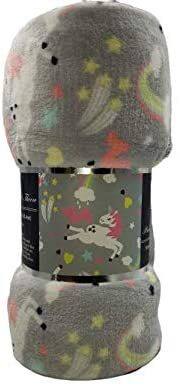 Alt View 1. Noble House - Extra Plush and Comfy Microplush Throw Blanket (50" x 60") Rainbow Unicorn - Rainbow Unicorn.