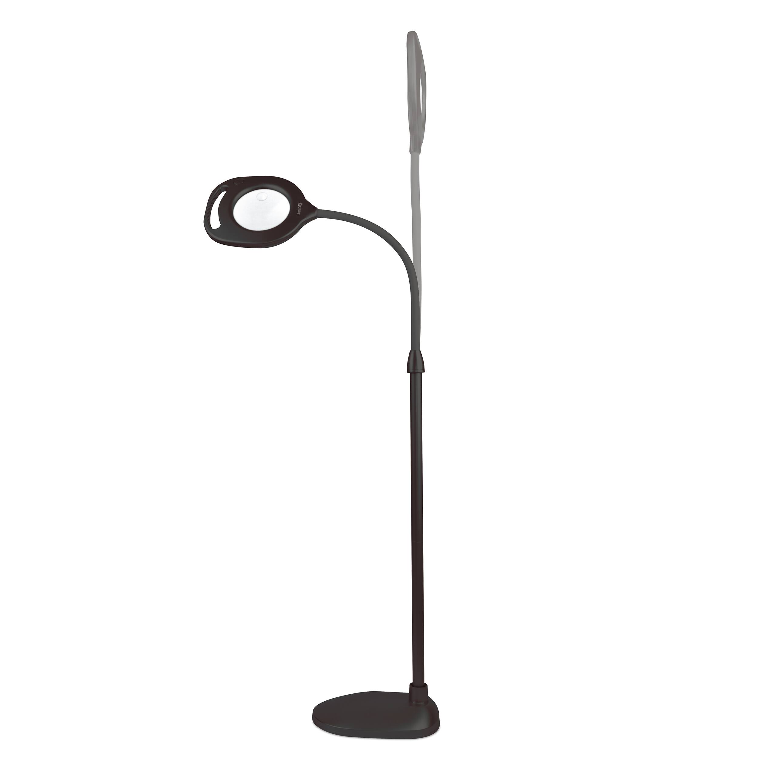 Alt View 5. OttLite - 2-in-1 LED Magnifier Floor and Table Light - Black.